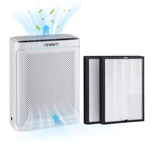 Devanti Air Purifier H12 HEPA Cleaner PM2.5 Display Spare Filter White Devanti