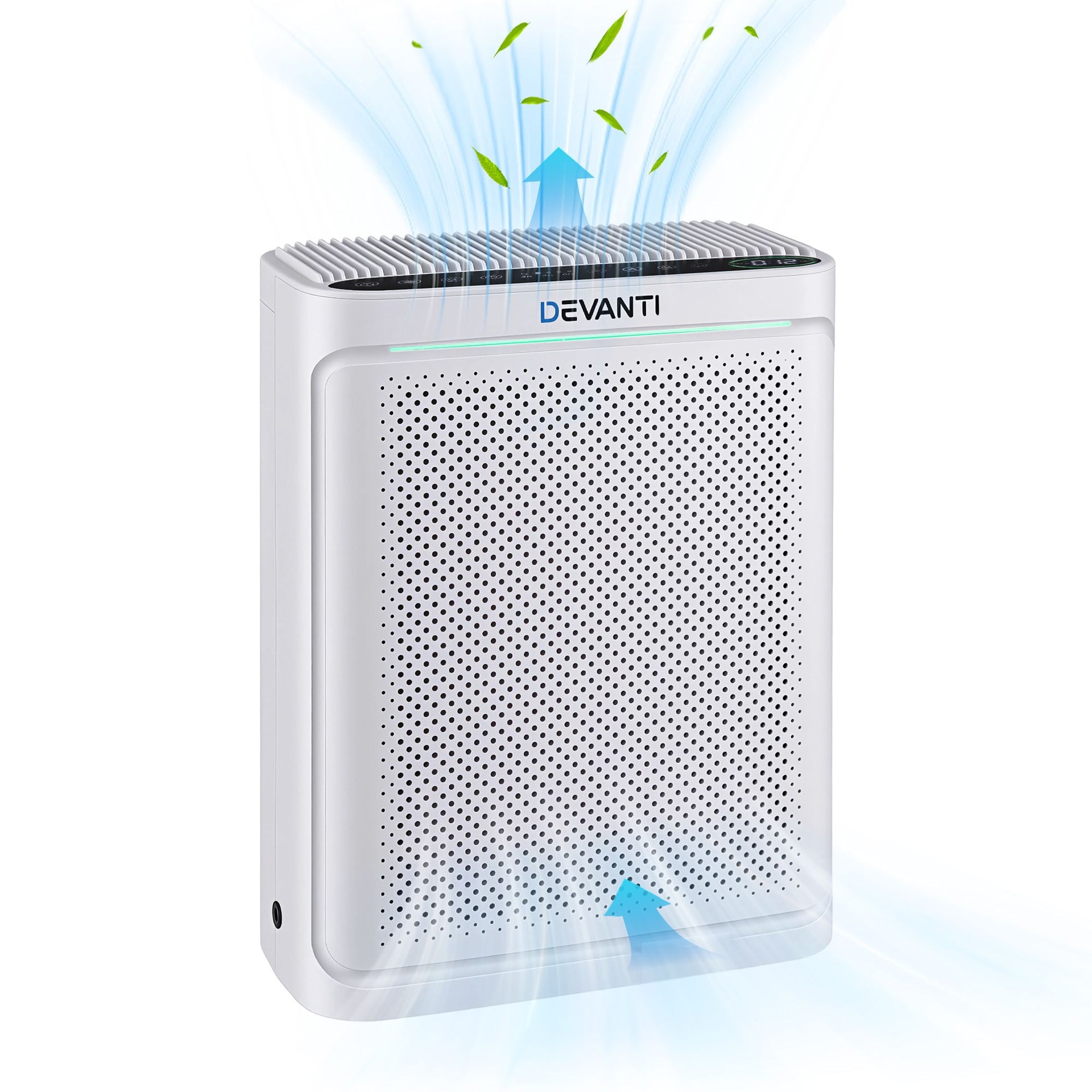 Devanti Air Purifier HEPA Air Cleaner Digital Display Bedroom White Awezingly