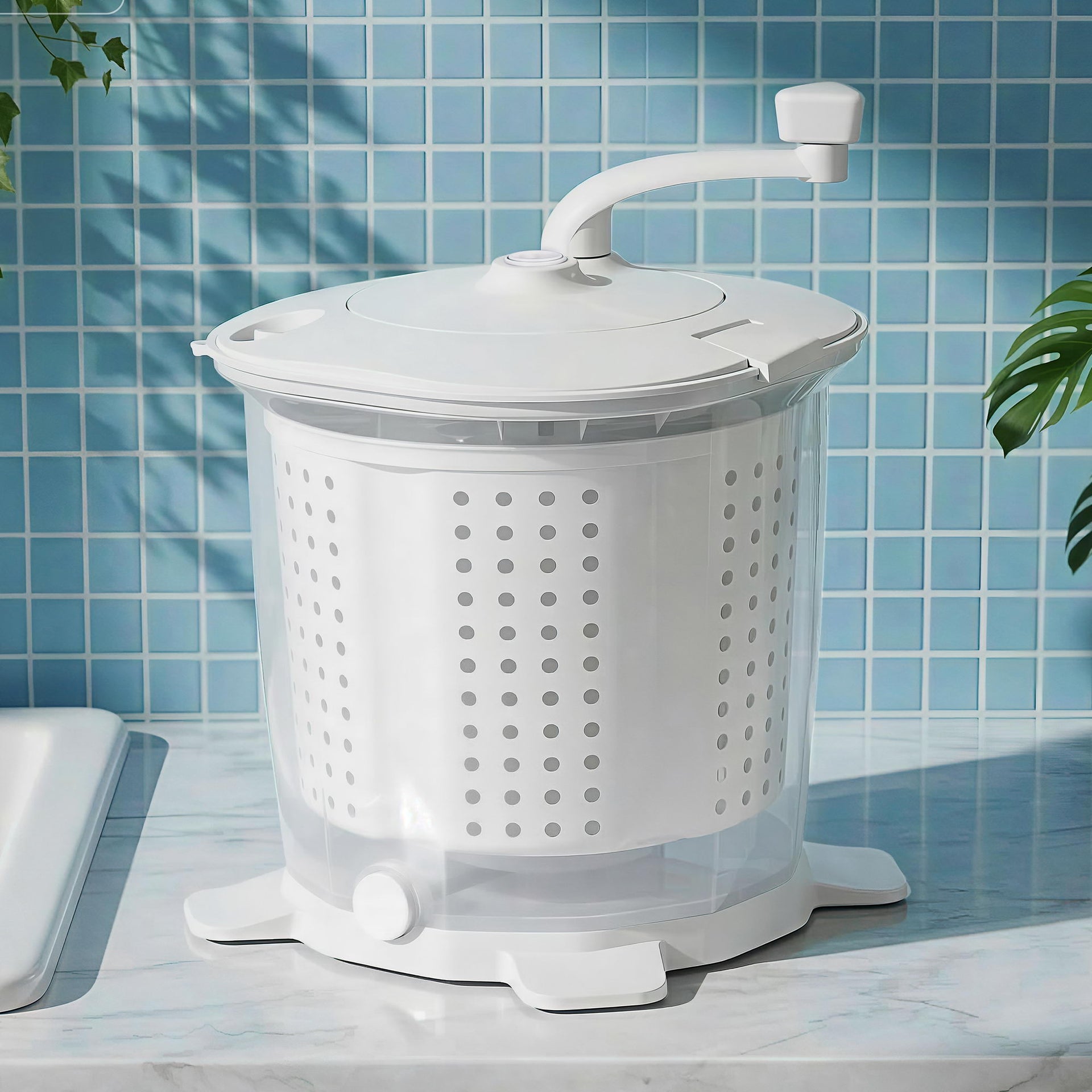 Devanti Portable Washing Machine Manual Spin Dryer Compact for Camping Caravan Apartment Awezingly