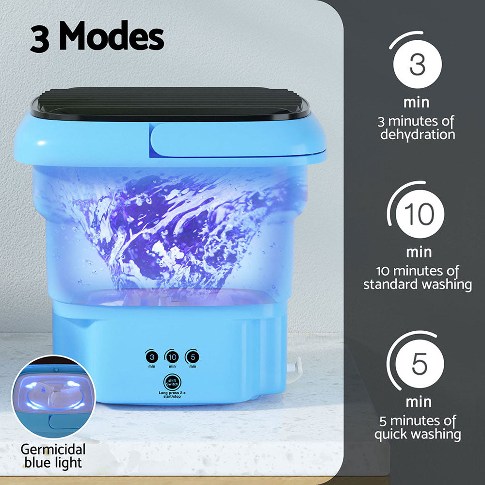 Devanti Portable Washing Machine 4.5L Blue Devanti