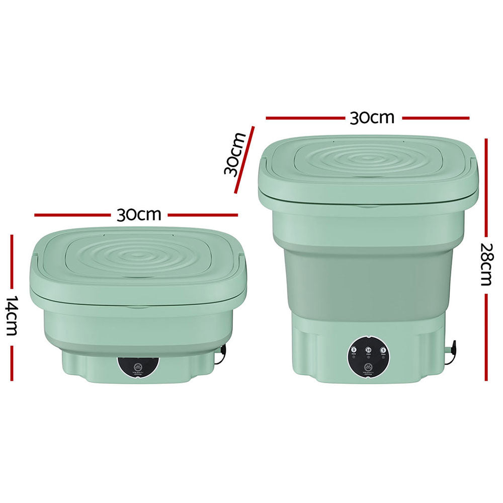 Devanti Portable Washing Machine 8L Green Devanti