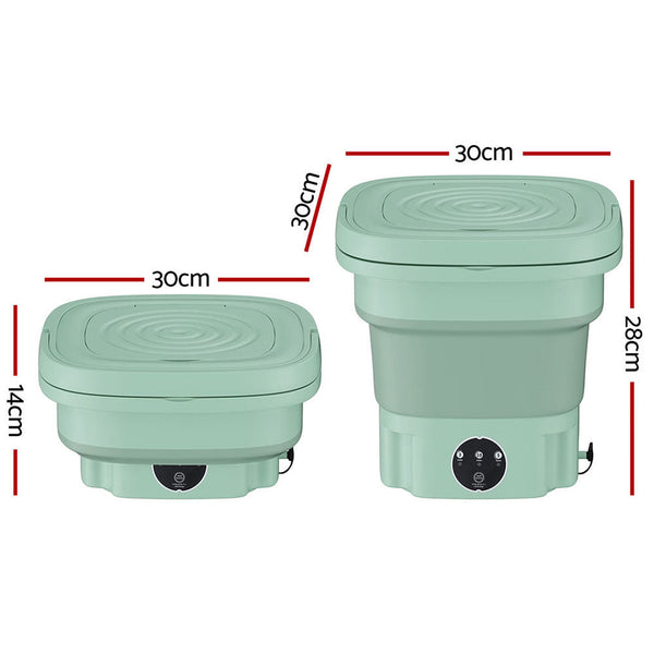 Devanti Portable Washing Machine 8L Green Devanti