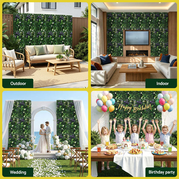 Gardeon 4PCS Artificial Plant Wall Panels 40X60CM Boxwood Panel Hedge Grass Backdrop Backyard Green Decor Awezingly