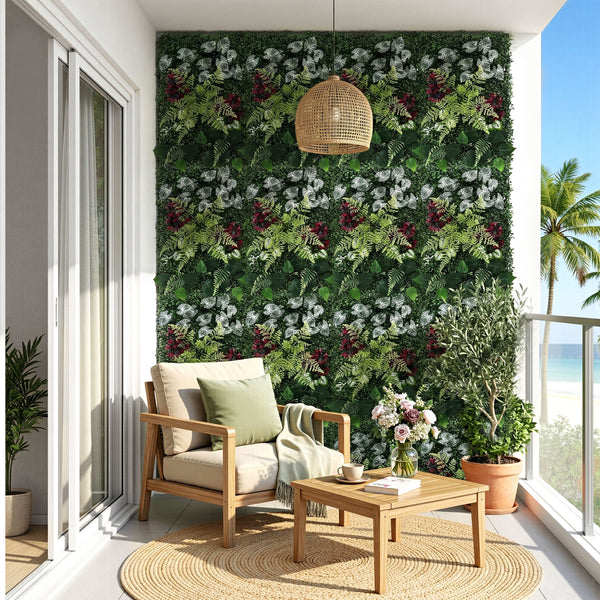 Gardeon 4PCS Artificial Plant Wall Panels 40X60CM Boxwood Panel Flower Backdrop Backyard Green Decor Awezingly