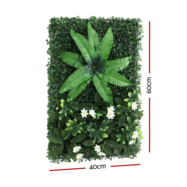 Gardeon 4PCS Artificial Plant Wall Panels 40X60CM Boxwood Panel Leaf Backdrop Backyard Green Decor Awezingly