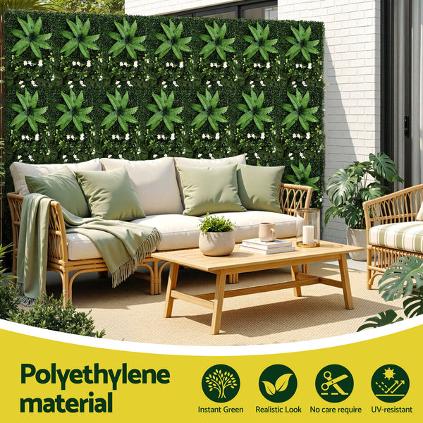 Gardeon 4PCS Artificial Plant Wall Panels 40X60CM Boxwood Panel Leaf Backdrop Backyard Green Decor Awezingly