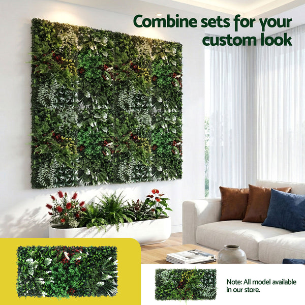 Gardeon Artificial Plant Wall Panels 50X100CM Boxwood Panel Hedge Grass Backdrop Green Decor Backyard Gardeon