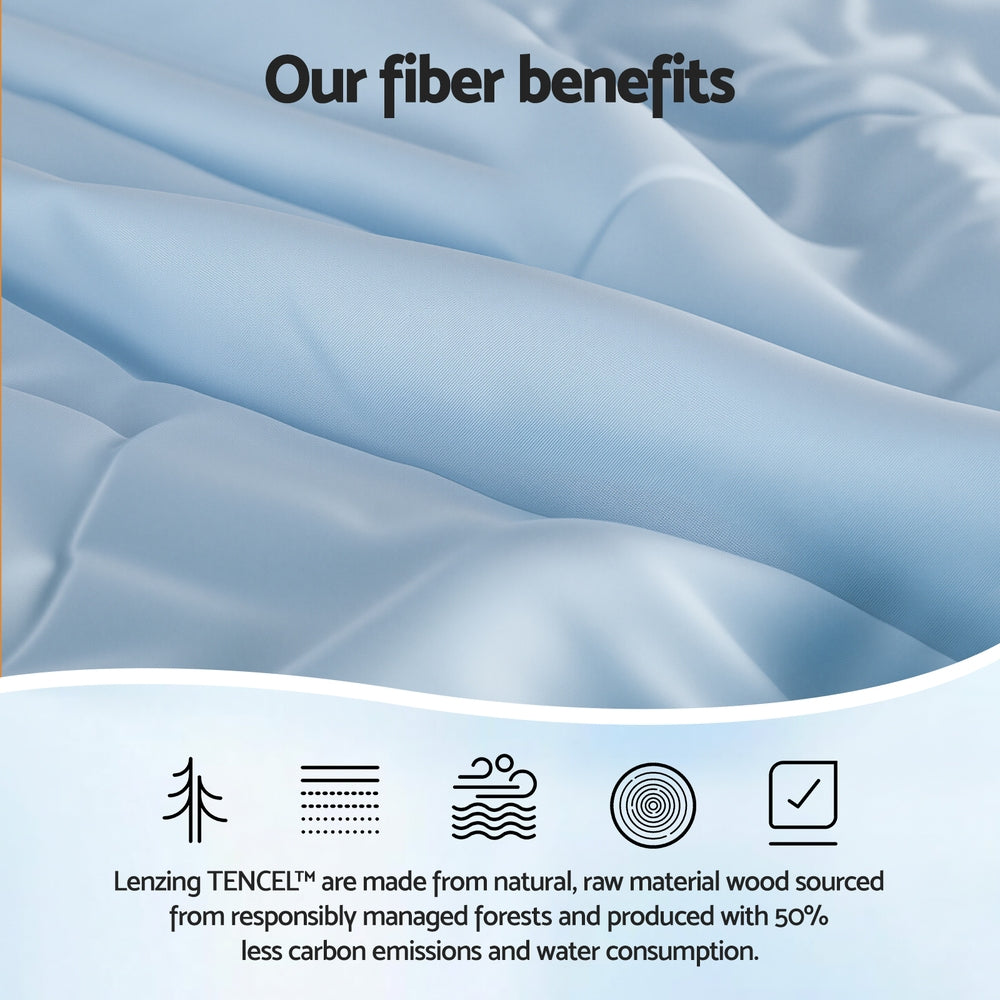 Giselle Tencel Quilt 200GSM Summer Quilts Comforter Doona Light Weight Soft Throw Blanket King Giselle Bedding