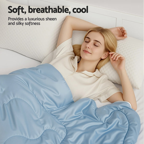 Giselle Tencel Quilt 200GSM Summer Quilts Comforter Doona Light Weight Soft Throw Blanket Super King Giselle Bedding