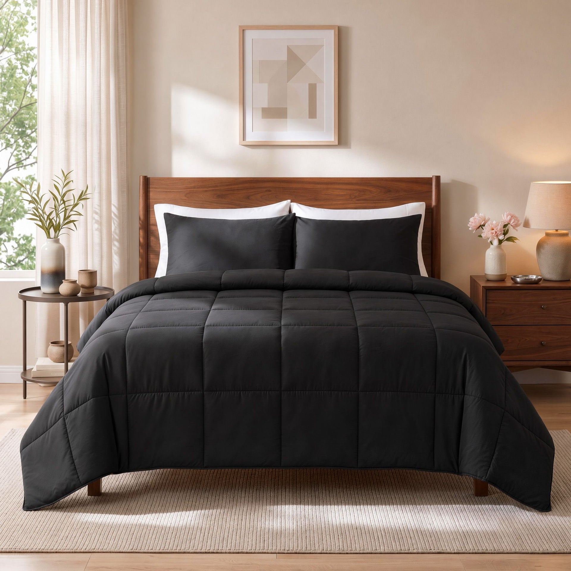Giselle 200GSM Bamboo Microfibre Queen Quilt Lightweight All Season Doona Duvet Awezingly