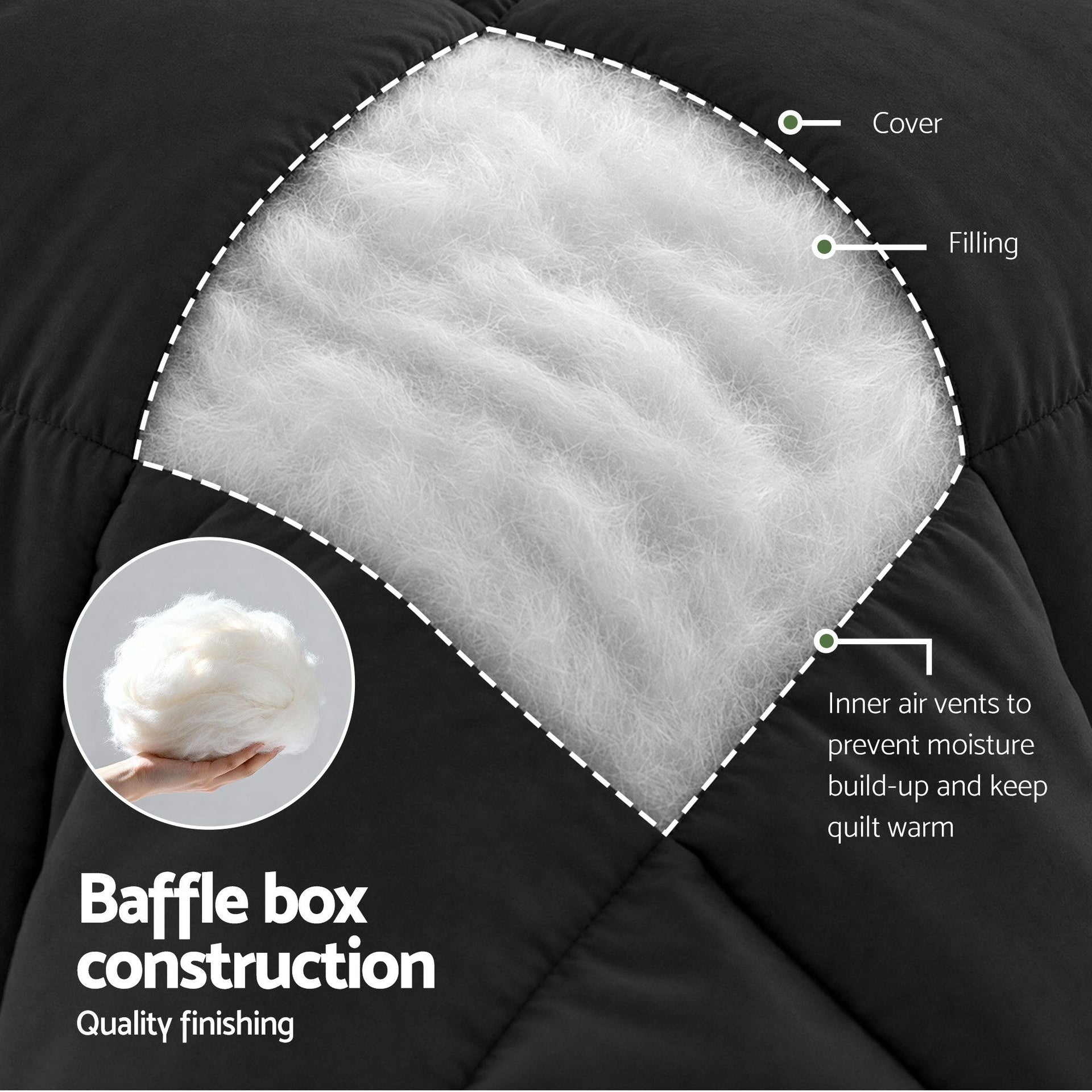 Giselle 200GSM Bamboo Microfibre Queen Quilt Lightweight All Season Doona Duvet Awezingly