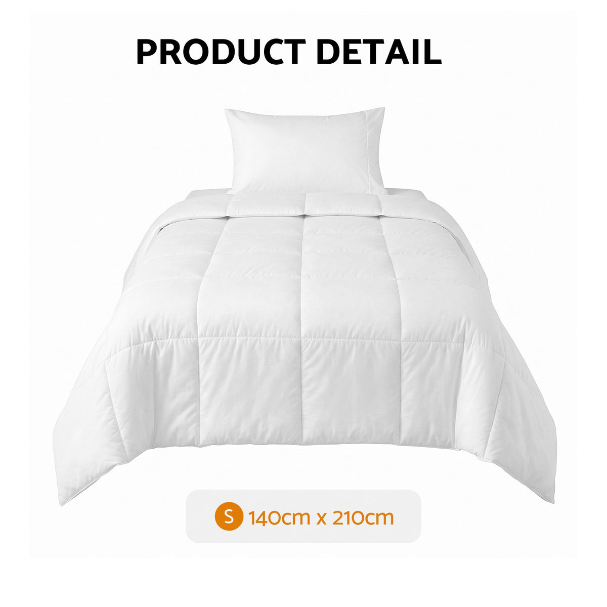 Giselle Bedding Single Quilt, 200GSM Summer Duck Down Feather Doona Insert Awezingly