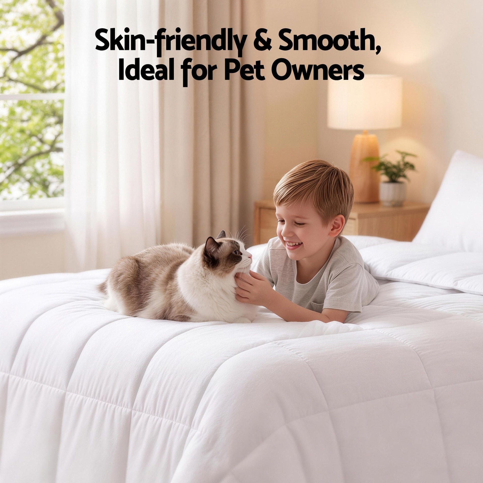 Giselle Bedding Super King Quilt, 200GSM Summer Duck Down Feather Doona Insert Awezingly