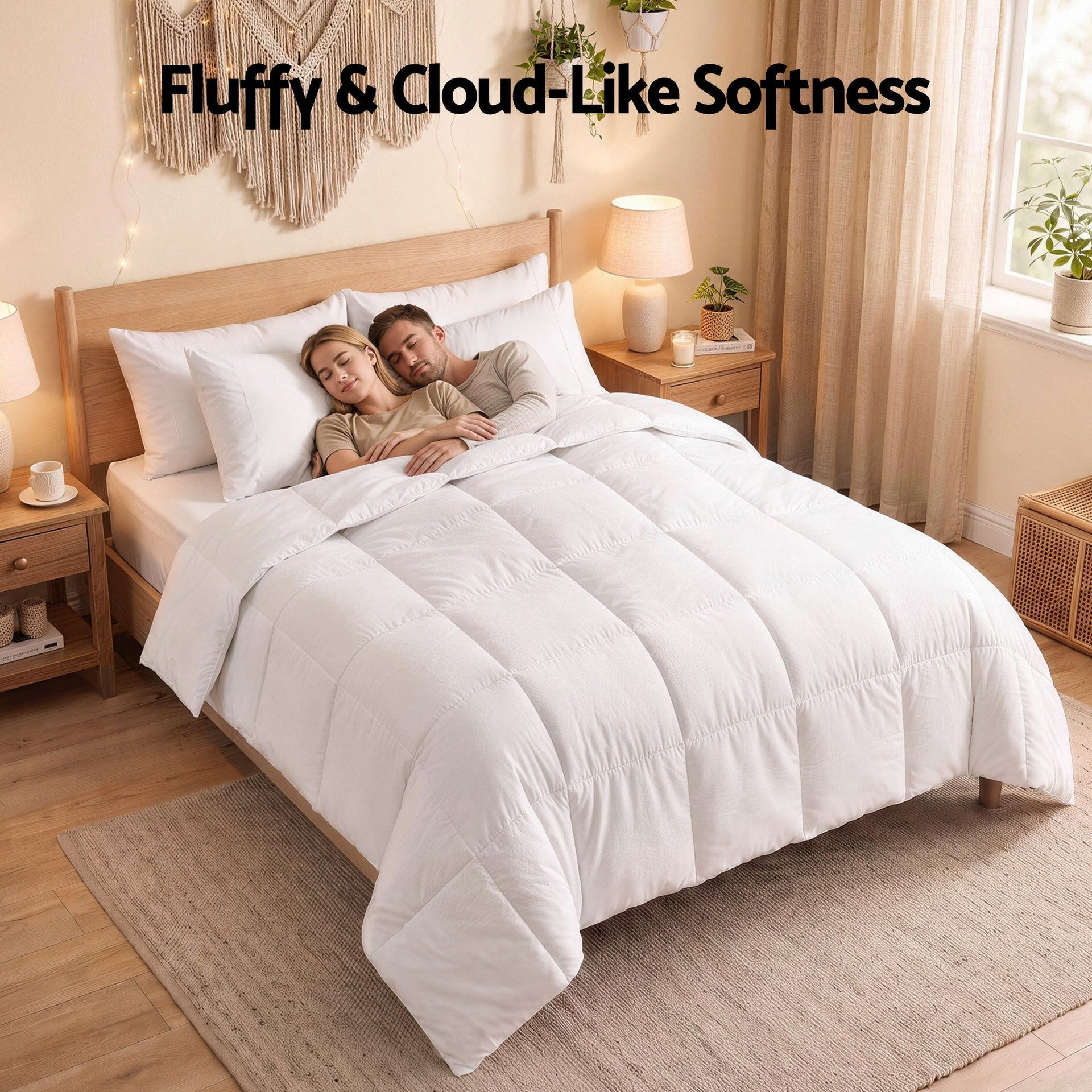 Giselle Bedding Super King Quilt, 200GSM Summer Duck Down Feather Doona Insert Awezingly