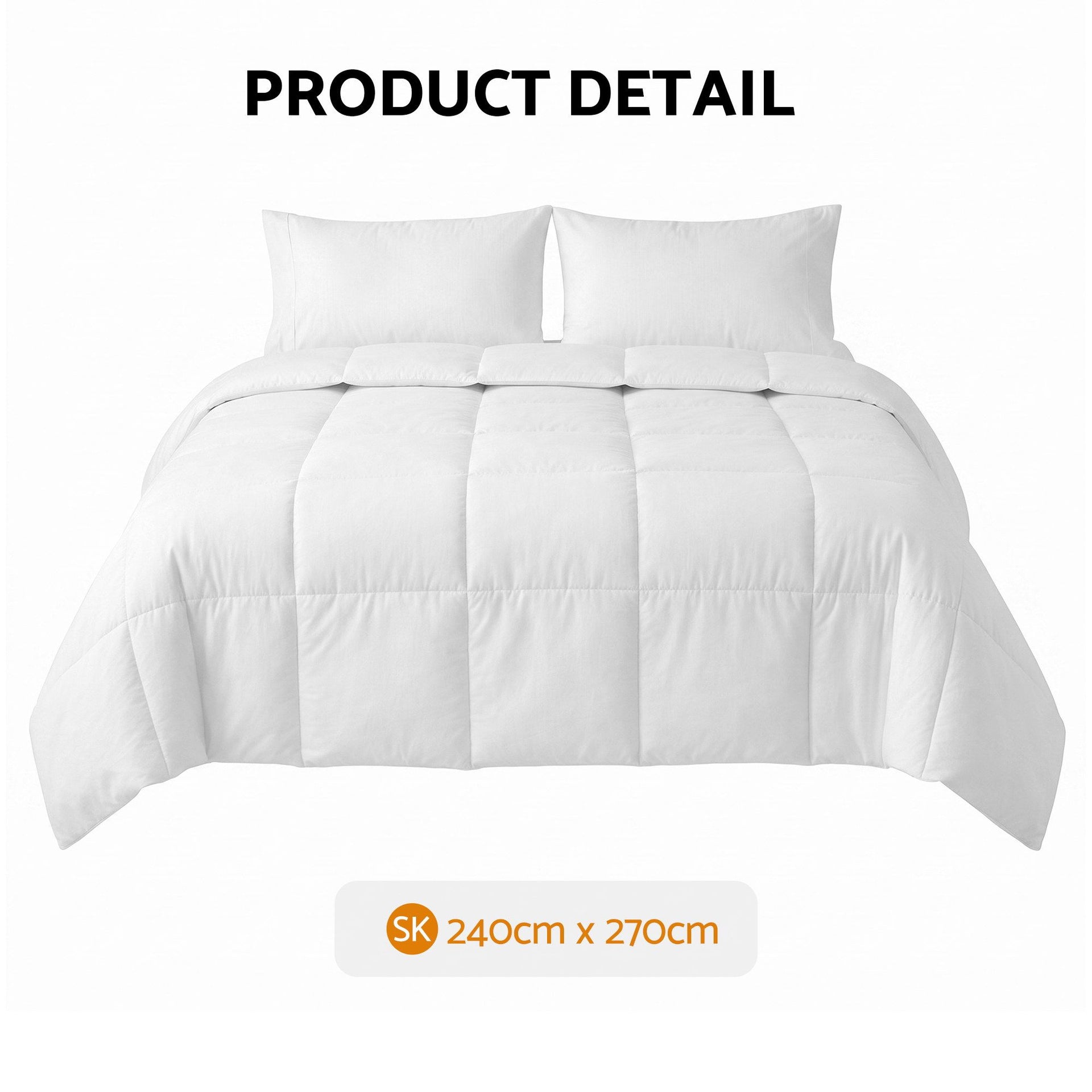 Giselle Bedding Super King Quilt, 200GSM Summer Duck Down Feather Doona Insert Awezingly