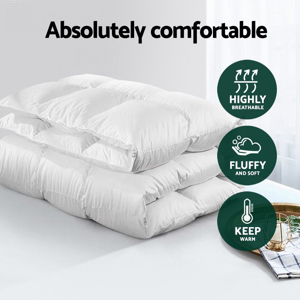 Giselle Bedding 700GSM Duck Down Feather Quilt Duvet Doona Winter Blanket Single Giselle Bedding