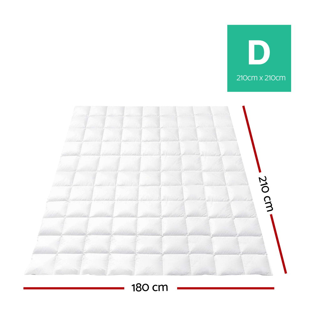 Giselle Bedding 700GSM Goose Down Feather Quilt Double Awezingly