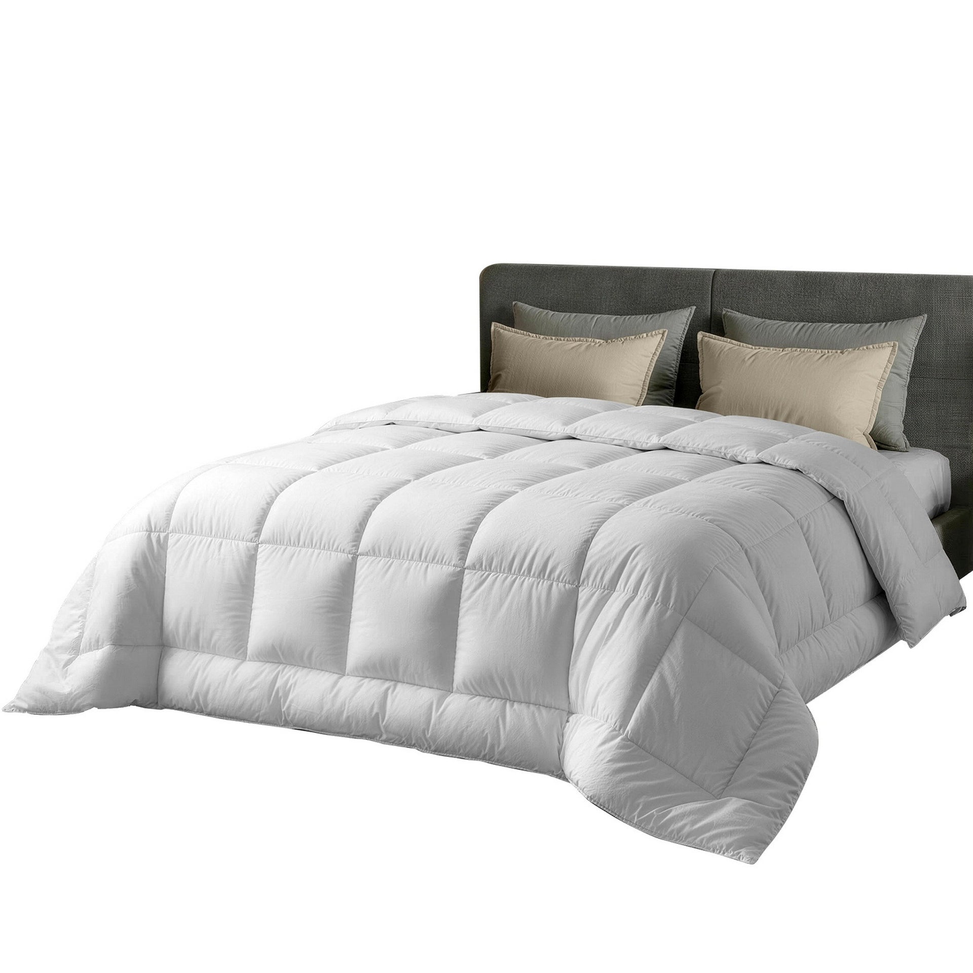 Giselle Bedding Wool Quilt 500GSM Thick Double Winter Doona Baffle Box Construction 100% Wool Filling Awezingly
