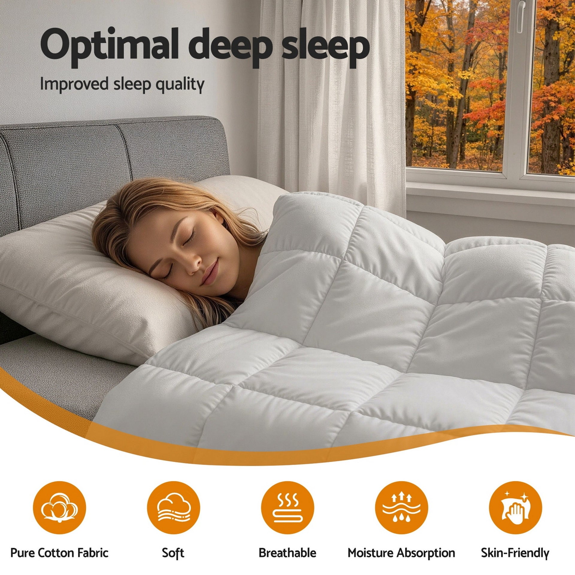 Giselle Bedding Wool Quilt 500GSM Thick Double Winter Doona Baffle Box Construction 100% Wool Filling Awezingly