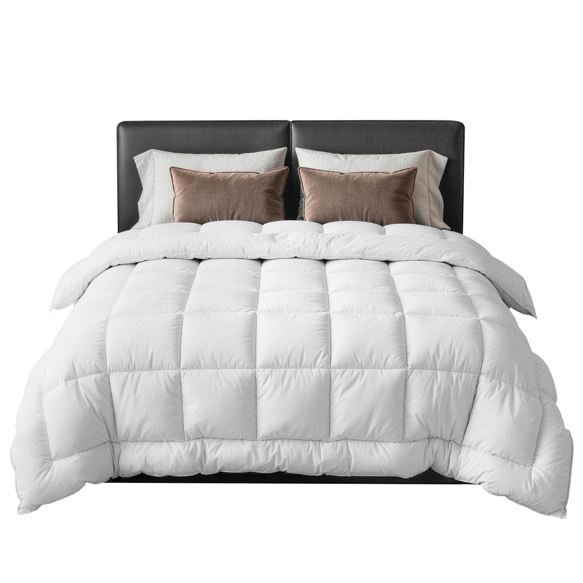 Giselle Bedding Wool Quilt 800GSM Extra Thick Double Winter Doona Baffle Box Construction 100% Wool Filling Awezingly