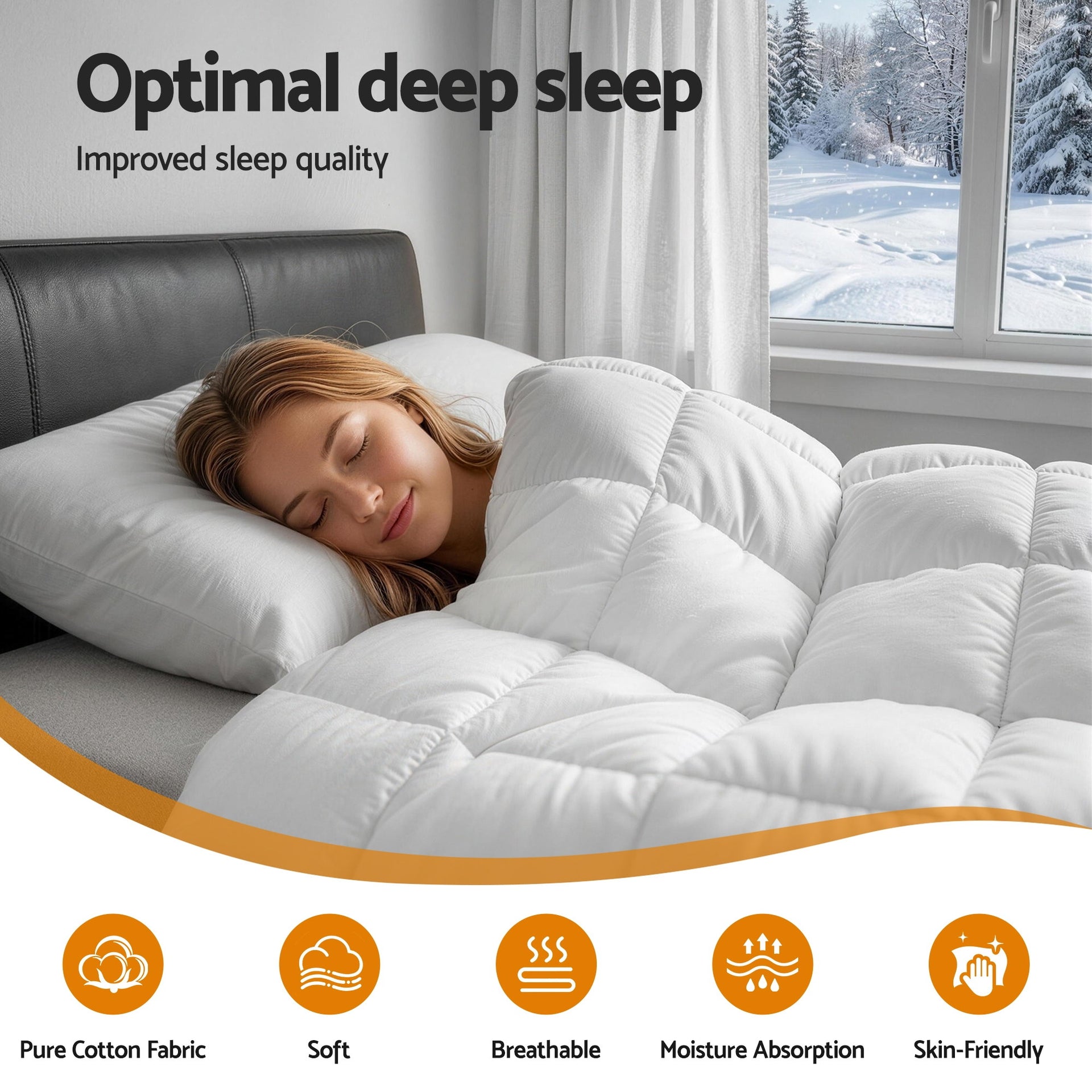 Giselle Bedding Wool Quilt 800GSM Extra Thick Super King Winter Doona Baffle Box Construction 100% Wool Filling Awezingly
