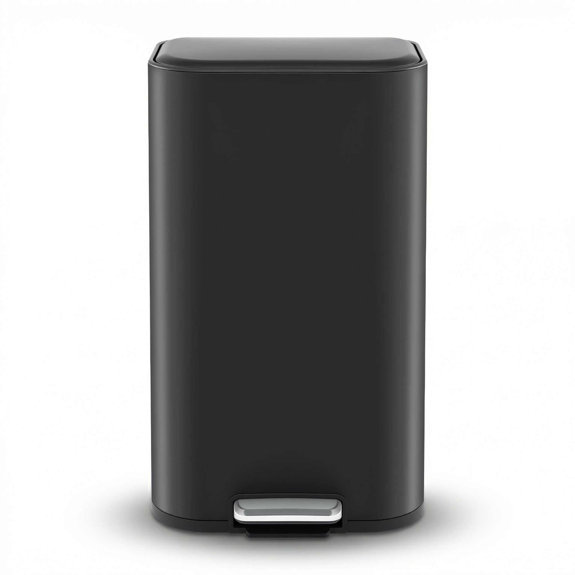 Cefito Kitchen Trash Can 40L Pedal Bins Rubbish Bin Steel with Soft Close Lid, Removable Inner Bucket, Rectangular Garbage Can Recycling Bin, Black Awezingly