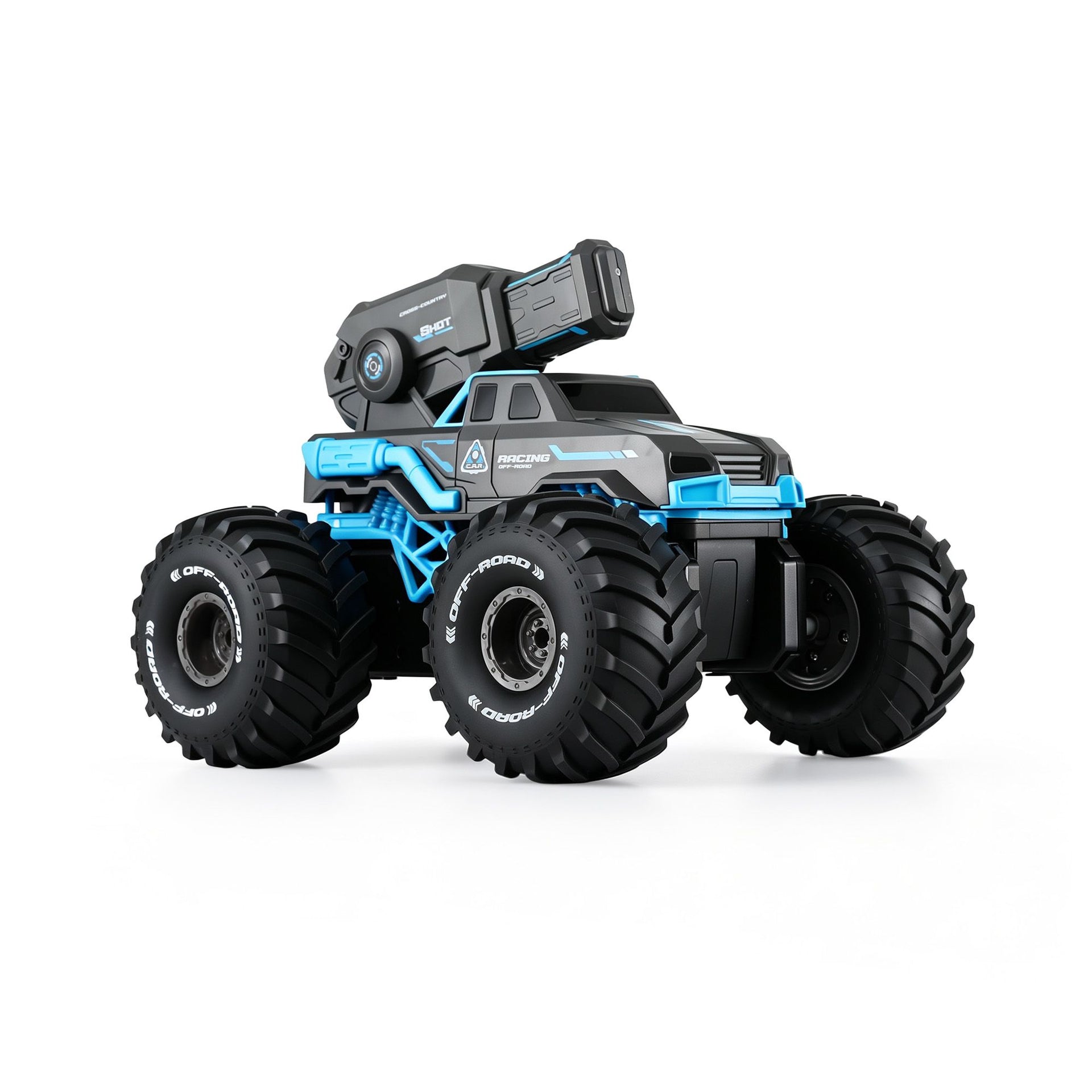 Keezi Kids Amphibious 2.4GHz Remote Control Car Boat with Water Spray Blue Awezingly