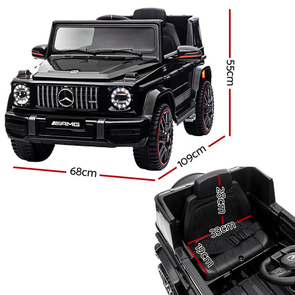 Mercedes-Benz Kids Ride On Car Electric AMG G63 Licensed Remote Cars 12V Black Mercedes-Benz