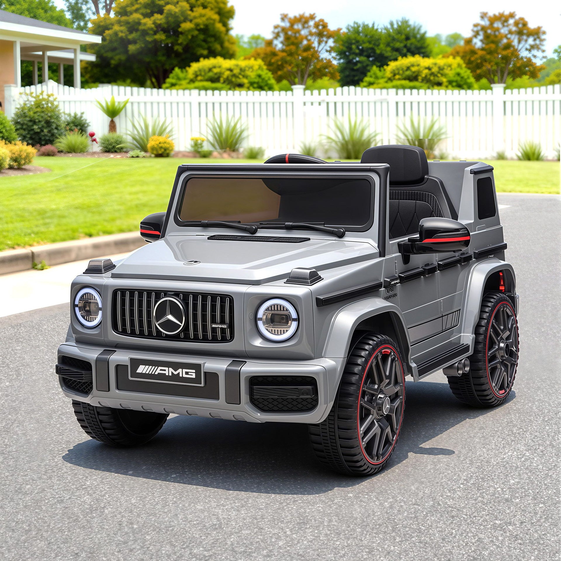 Kids Electric Ride On Car G63 Toy Cars Remote Control Grey Rigo