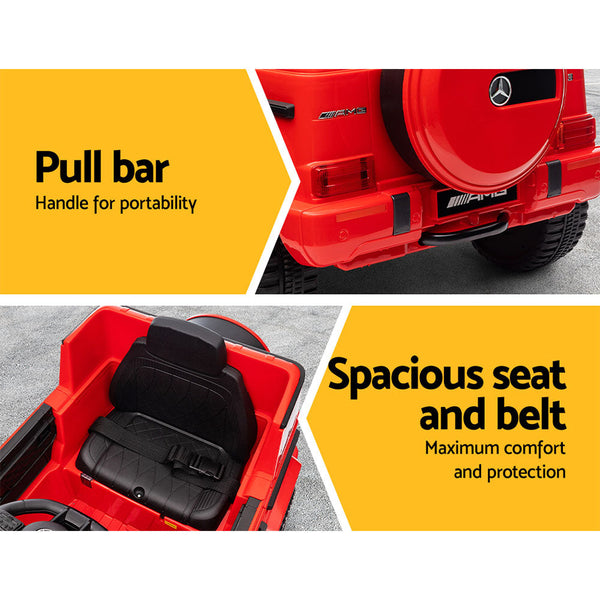 Kids Ride On Car Electric Mercedes-Benz Licensed Toys 12V Battery Red Cars AMG63 RIGO