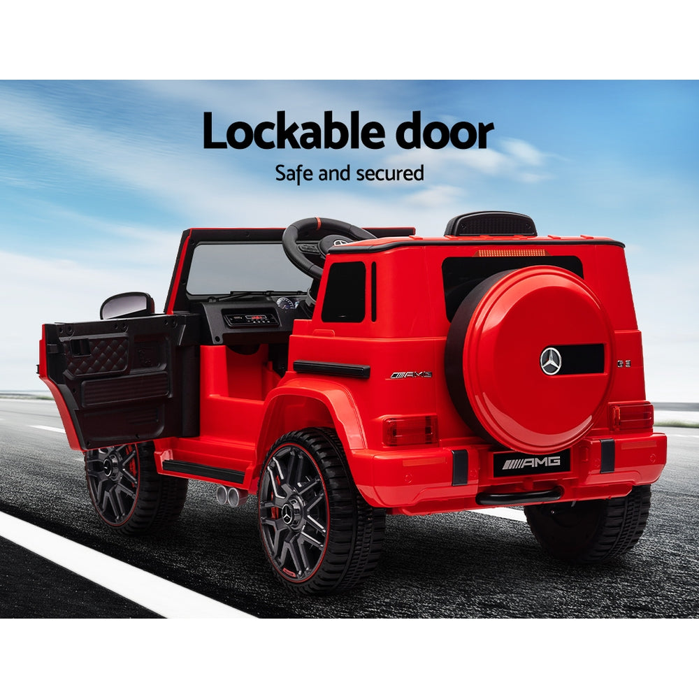 Kids Ride On Car Electric Mercedes-Benz Licensed Toys 12V Battery Red Cars AMG63 RIGO