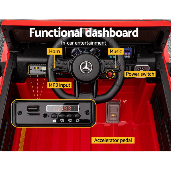 Kids Ride On Car Electric Mercedes-Benz Licensed Toys 12V Battery Red Cars AMG63 RIGO