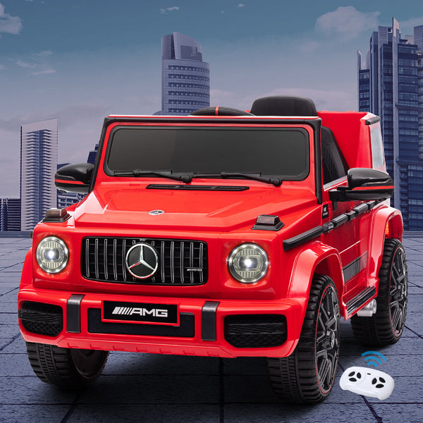 Kids Ride On Car Electric Mercedes-Benz Licensed Toys 12V Battery Red Cars AMG63 RIGO