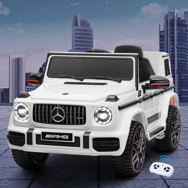 Mercedes-Benz Kids Ride On Car Electric AMG G63 Licensed Remote Cars 12V White Mercedes-Benz