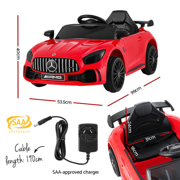 Kids Ride On Car Mercedes-Benz AMG GTR Electric Toy Cars 12V Red RIGO