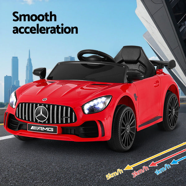 Kids Ride On Car Mercedes-Benz AMG GTR Electric Toy Cars 12V Red RIGO