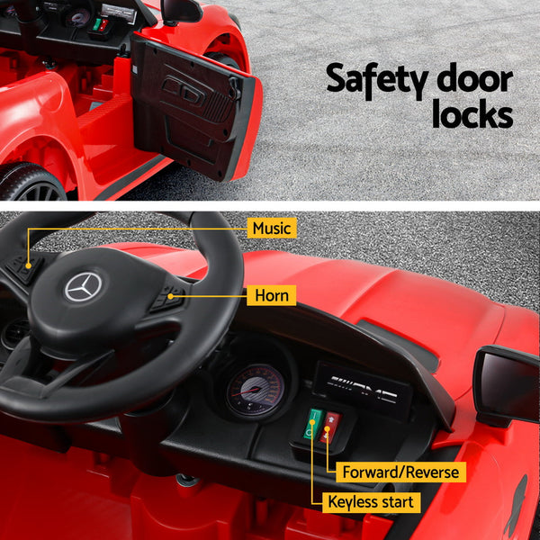 Kids Ride On Car Mercedes-Benz AMG GTR Electric Toy Cars 12V Red RIGO