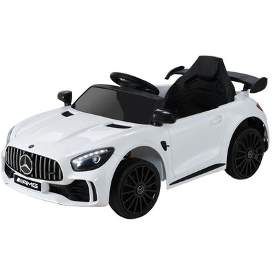 Kids Ride On Car Mercedes-Benz AMG GTR Electric Toy Cars 12V White