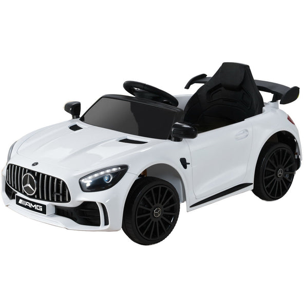 Kids Ride On Car Mercedes-Benz AMG GTR Electric Toy Cars 12V White RIGO