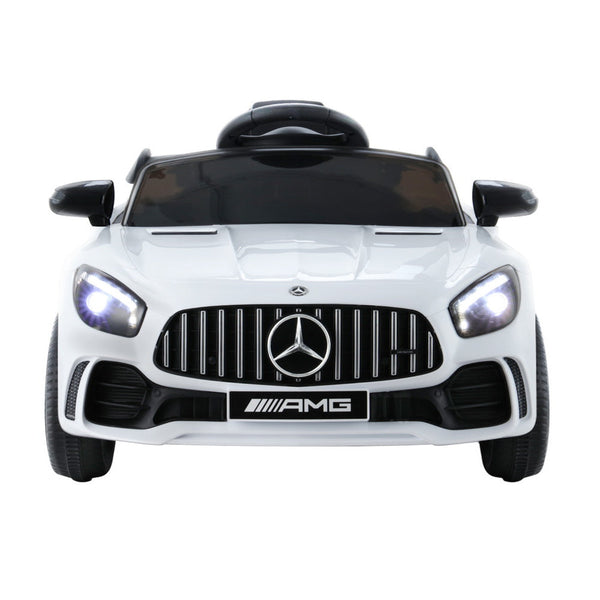 Kids Ride On Car Mercedes-Benz AMG GTR Electric Toy Cars 12V White RIGO