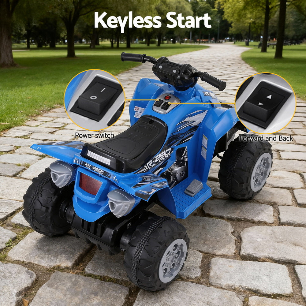 Rigo Kids Ride On Car ATV Quad Motorbike Electric Outdoor Toys 12V Blue Awezingly