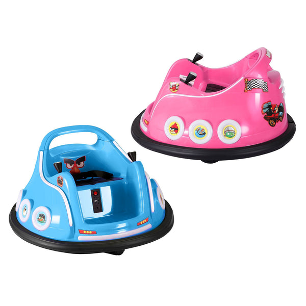 Kids Ride On Car Bumper Electric Toys Cars with Remote Control Stickers Light Blue Pink Keezi