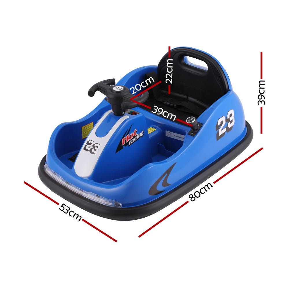 Rigo Kids Ride On Car Bumper Kart 6V Electric Toys Cars Remote Control Blue Rigo