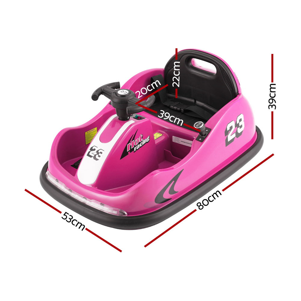 Rigo Kids Ride On Car Bumper Kart 6V Electric Toys Cars Remote Control Pink RIGO