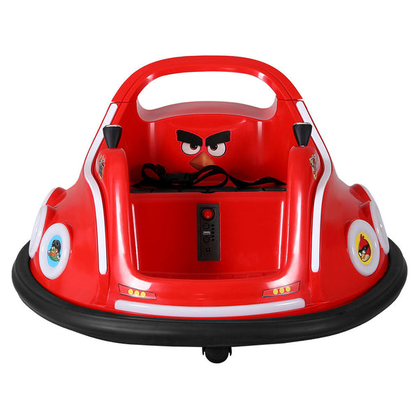 Kids Ride On Car Bumper Electric Toys Cars Light Remote Angry Birds Stickers Red Rigo