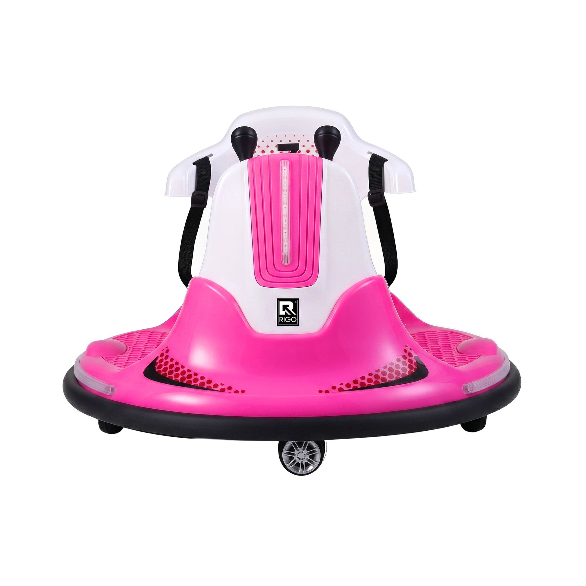 Rigo Ride on Cars Kids Bumper 12V Ride on Toy Toddler Remote Control Pink Awezingly