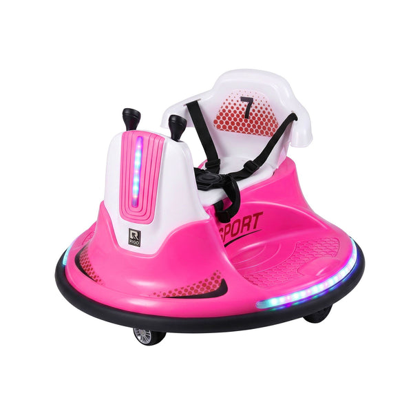 Rigo Ride on Cars Kids Bumper 12V Ride on Toy Toddler Remote Control Pink Awezingly