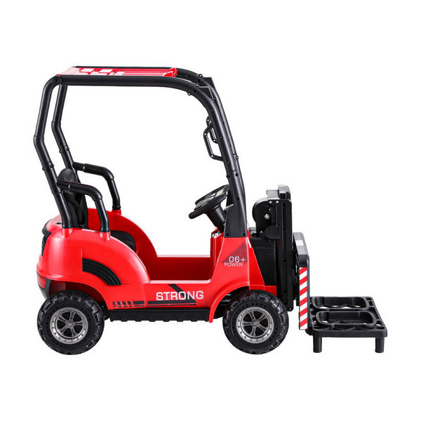 Rigo Kids Electric Ride On Car Forklift Loader Toys Cars Horn Remote 12V Red Rigo