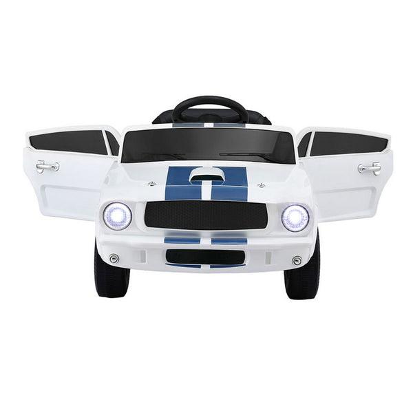 Kids Electric Ride On Car Licensed GT350 Outdoor Toys Cars Music Remote White Awezingly