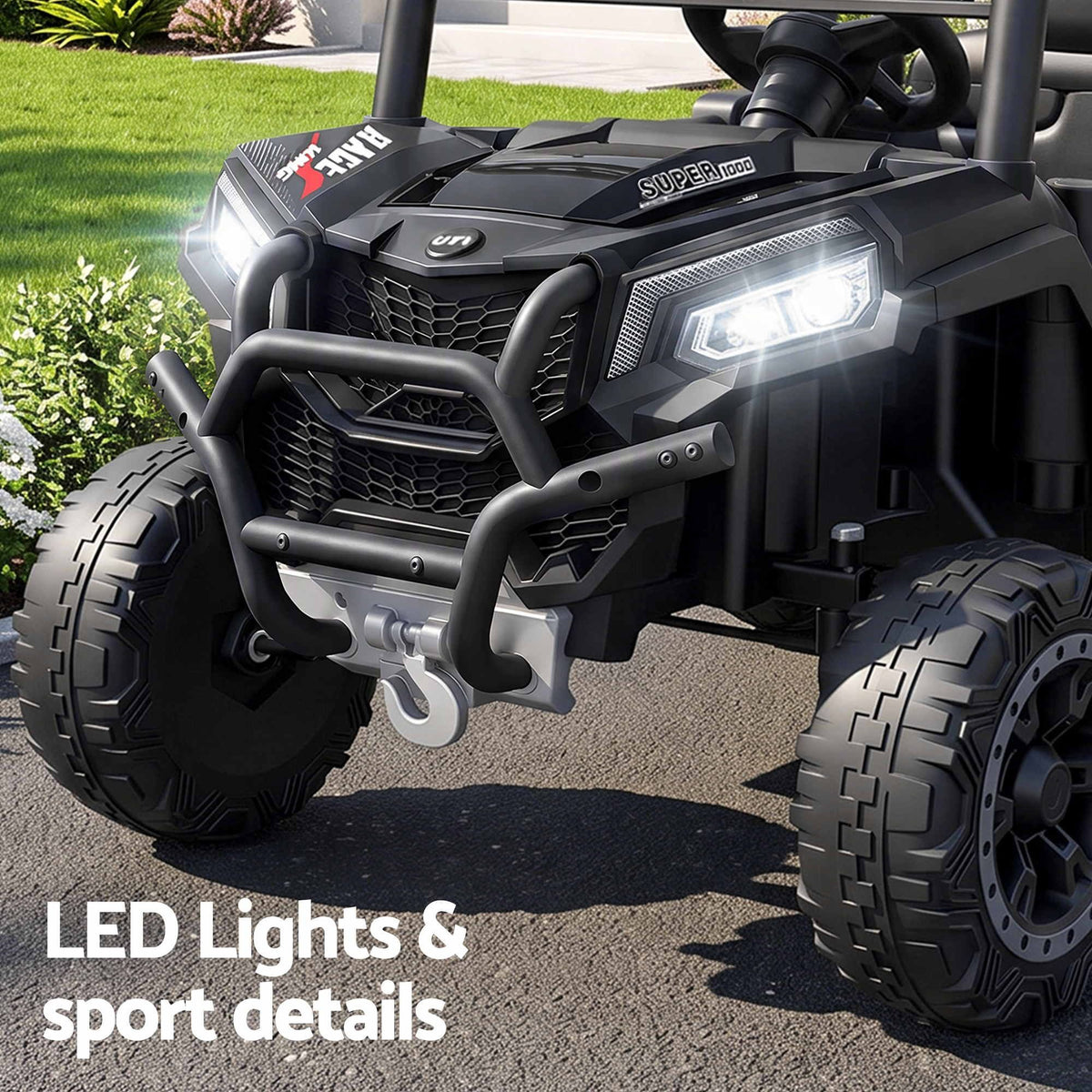 Rigo Ride On Car Kids Jeep 12V Kids Electric Car Remote Control Black Awezingly